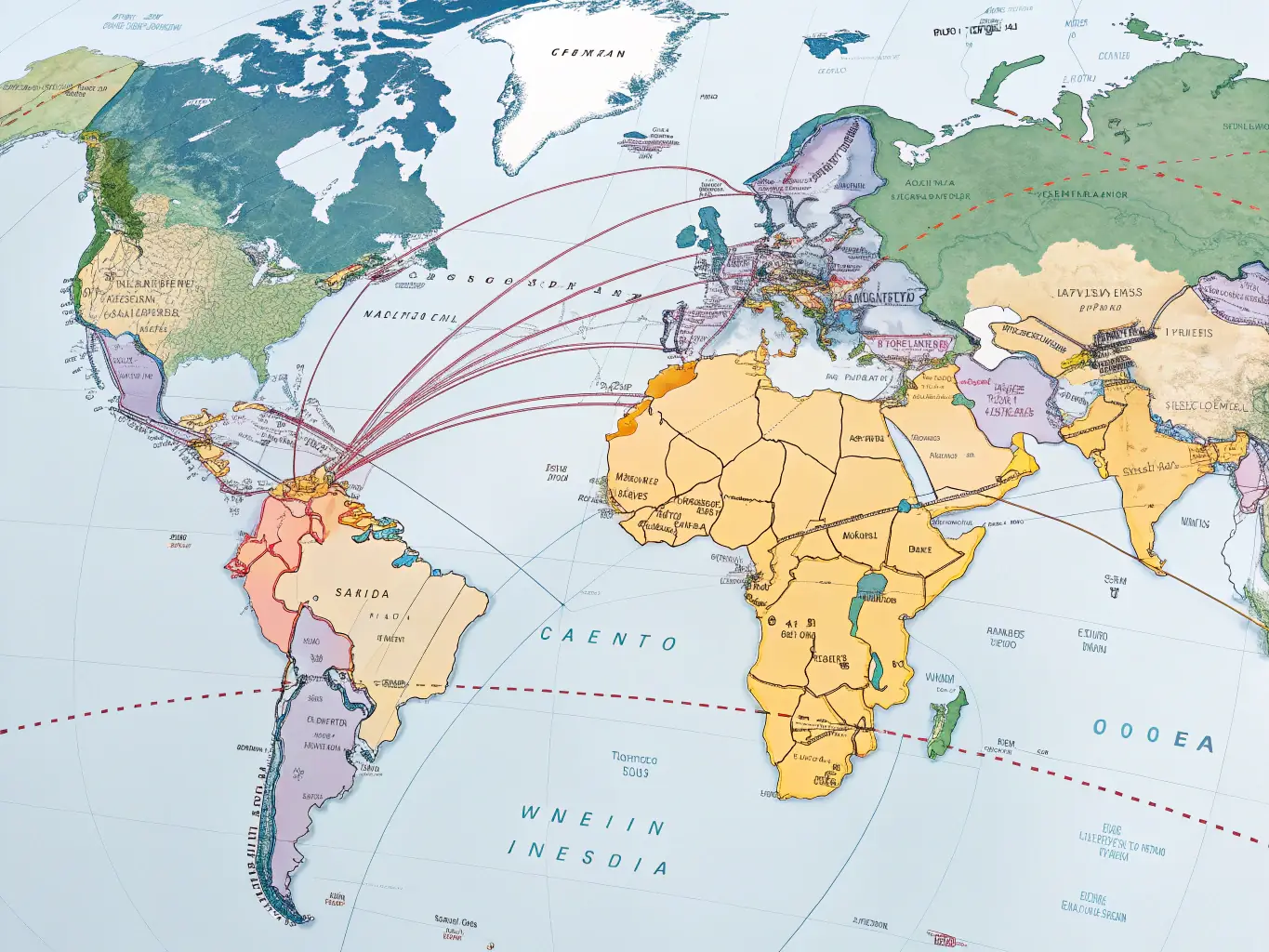 A world map highlights the key regions where Primercar Export LLC operates, showcasing its global reach and expertise in international vehicle trade.