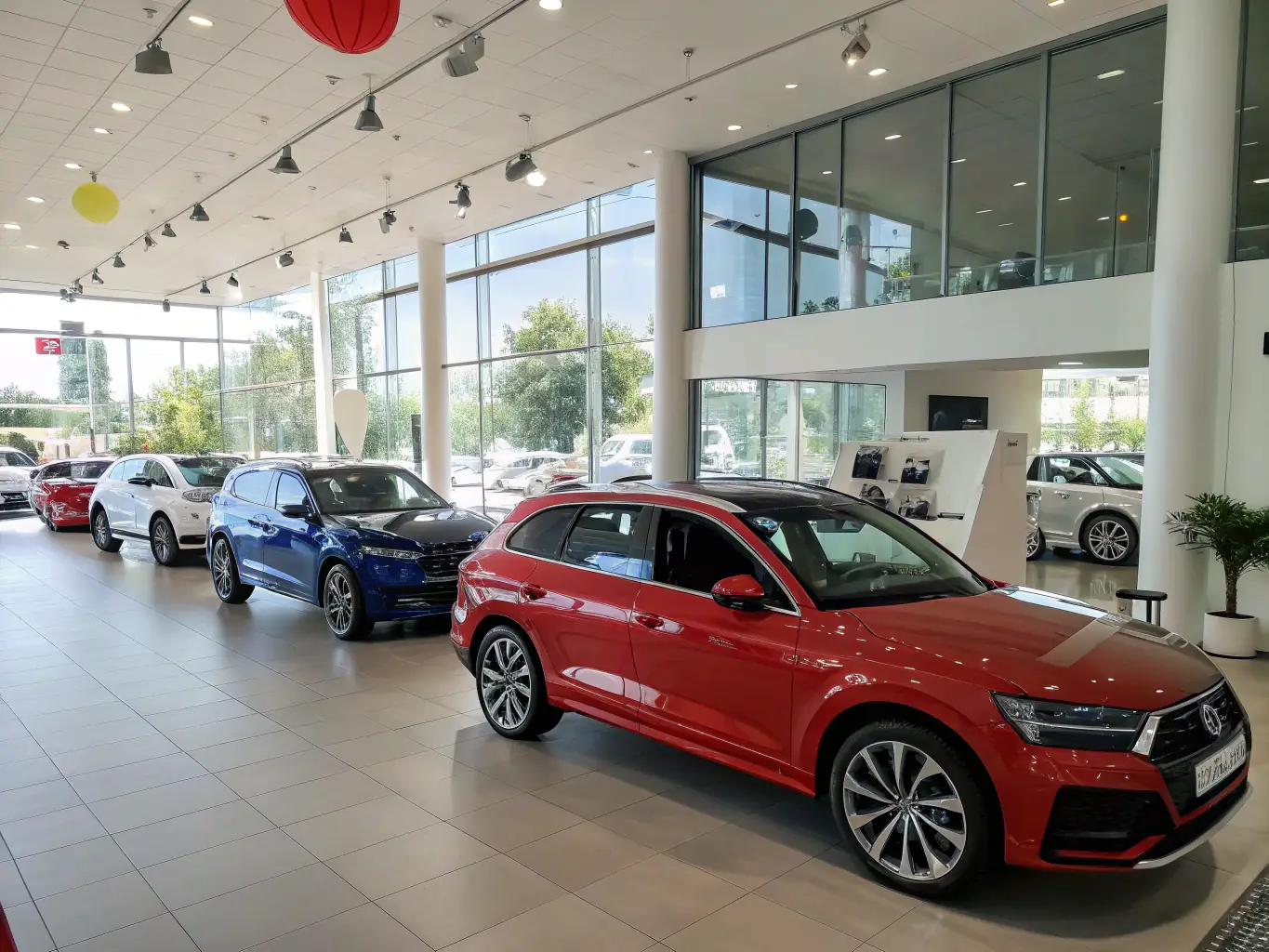 A diverse range of vehicles, including sedans, SUVs, and commercial trucks, are displayed, representing the variety of vehicles Primercar Export LLC handles for import and export.